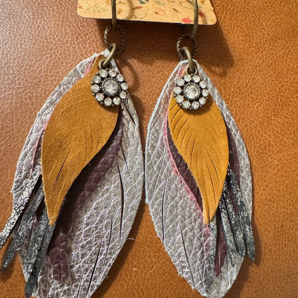 Elegant Silver and Gold Leaf Earrings